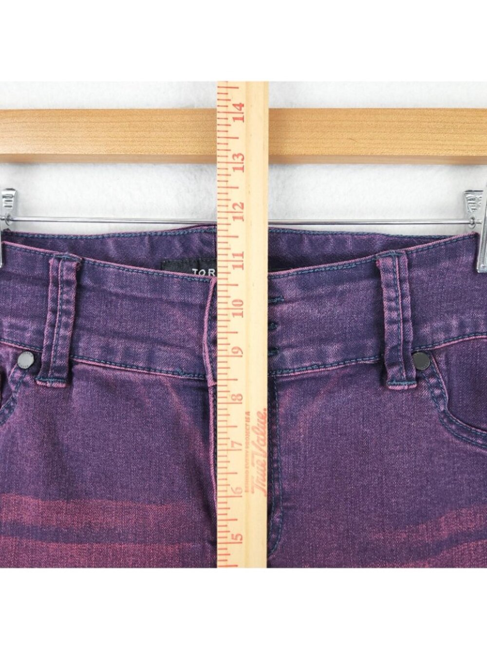 Torrid Jeans Womens 16 Purple Pink Mid Rise Skinny Stretch Casual Denim - Picture 5 of 12